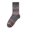 thumbnail image 1 of PWPSG Women's Fuzzy Socks Fall Winter Warm Socks Ethnic Style Mid Tube Socks Daily Casual Non Slip Workout Socks Dark Gray Free Size, 1 of 3