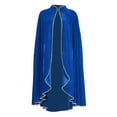 thumbnail image 1 of PWPSG Women's Halloween Solid Cloak Velvet Full Length Stand Collar Sleeveless Hook Robe Mantle Cape for Villain Cosplay Party Blue Free Size, 1 of 5