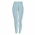 thumbnail image 1 of PWPSG Women’s High-Rise Halloween Leggings with Wide Vertical-Stripe Print Seamless Waist Full-Length for Block Parties Blue XXXL, 1 of 8