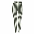 thumbnail image 1 of PWPSG Women’s High-Rise Halloween Leggings with Wide Vertical-Stripe Print Seamless Waist Full-Length for Block Parties Green XXXL, 1 of 9
