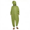 thumbnail image 1 of PWPSG Women's Hooded Halloween Onesie, Full Zip Up Style, Baggy Casual Cut with side pockets for spooky themed parties Green L, 1 of 9