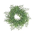 thumbnail image 1 of PWR131-GR-GY 31 in. Silk Italian Rusccus Leaf Hanging Wreath - Green & Gray, 1 of 1