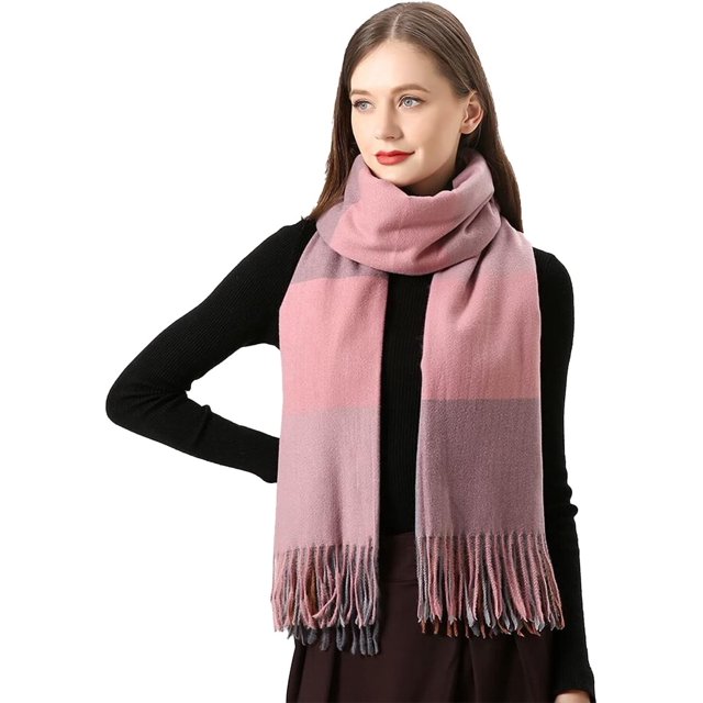 PWSAP Winter Scarf, Pashmina Shawl Warm Thick Reversible Scarves