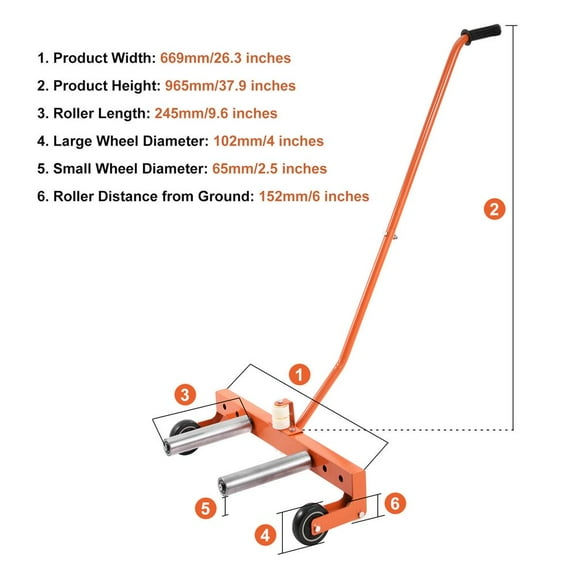 PWTOOL Car Wheel Dolly, 330 Lbs Load Capacity Tire Dolly, Tire Lifting Tool for ATV and Trailer Tires