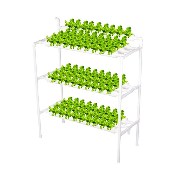 PWTOOL Indoor Hydroponics Garden, 3-Layer 12-Pipe Hydroponics Growing System with 108 Plant Site, Soilless Cultivation for Lettuce, Celery Bell Pepper
