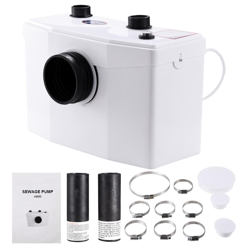 PWTOOL RV Macerator Pump 4 Water Inlets 600W 110V Macerator Waste Pump ...