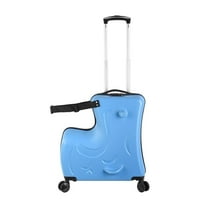 PWTOOL Ride on Suitcase Carry-On Toddler Luggage with Wheels Cute Hardside Kids Suitcase Riding Kids Rolling Luggage for Airplane Travel imaginative