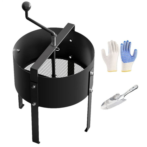PWTOOL Rotary Soil Sifter Compost Sieve Garden Potting Sifting Mesh Rock Sand Dirt Sieve Mesh Sizes 0.23"x0.15" Soil Screen, Rock Sifter for Garden