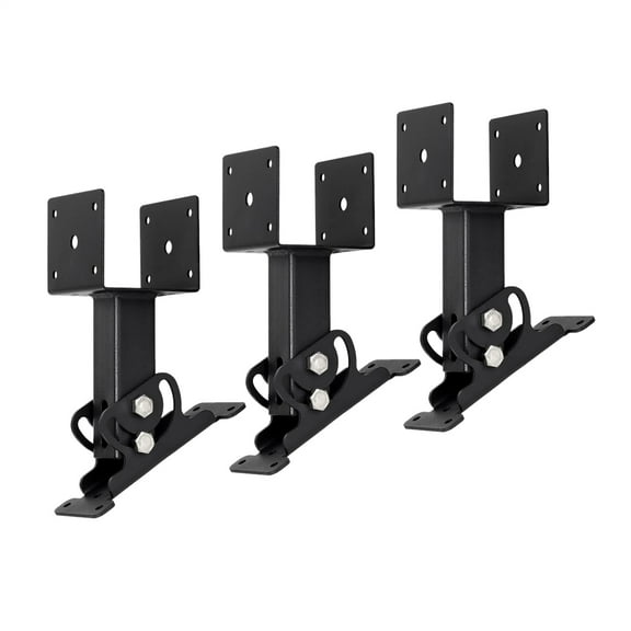 PWTOOL Sturdy Alloy Steel Pergola Support Hardware 3-Piece Set, Adjustable for Balconies & Terraces