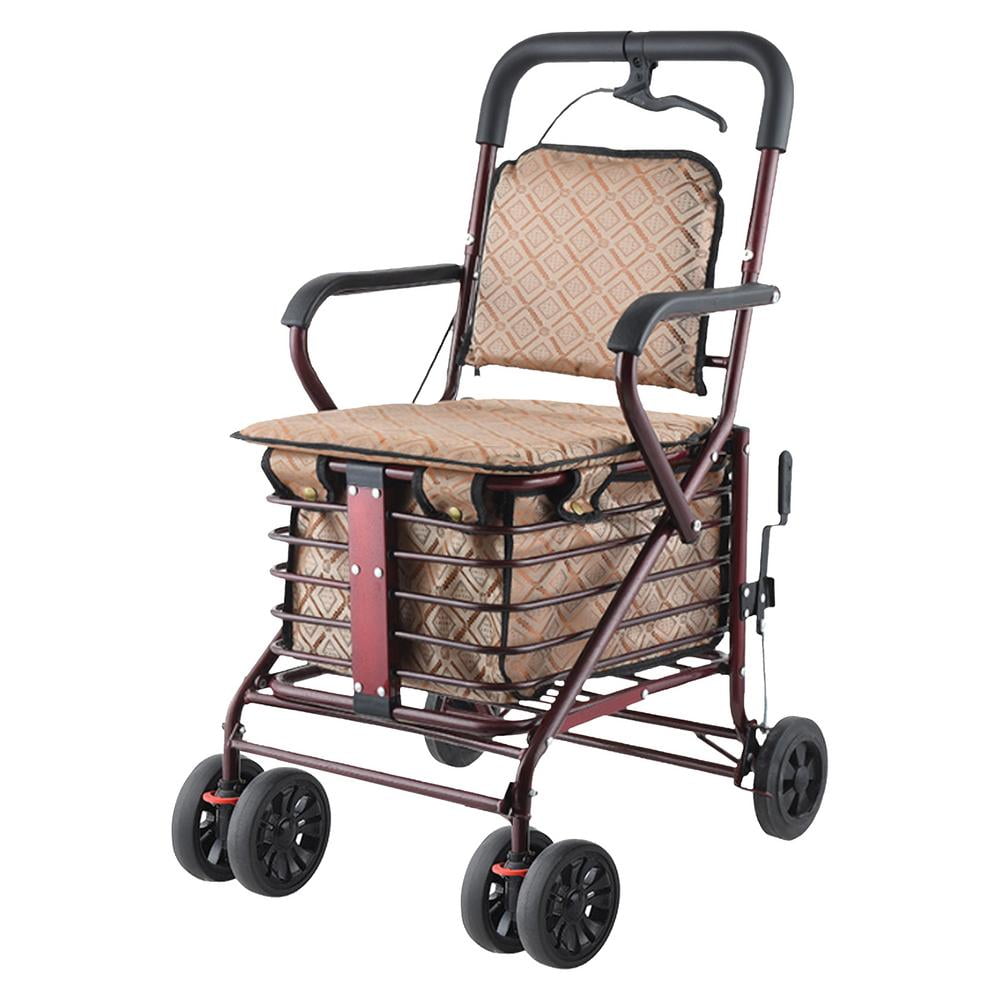 PWTOOL Walkers for Seniors Foldable Wheeled Walker Rollator Walker