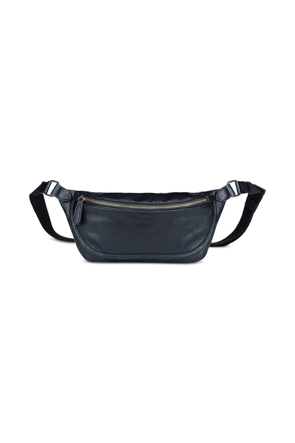 PX Men's Faux Leather Fanny Pack Black OS B4HP