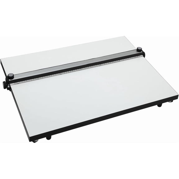PXB 24 x 36 Drawing Board for Artists and Designers - Portable Workspace for Drawing, Sketching, Drafting, Painting - Fixed Angled Laminated Surface with Ruler and Parallel Motion Bar