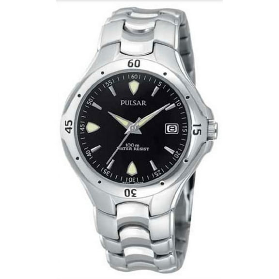 PXD787 Men's Quartz Black Dial Stainless Steel Watch