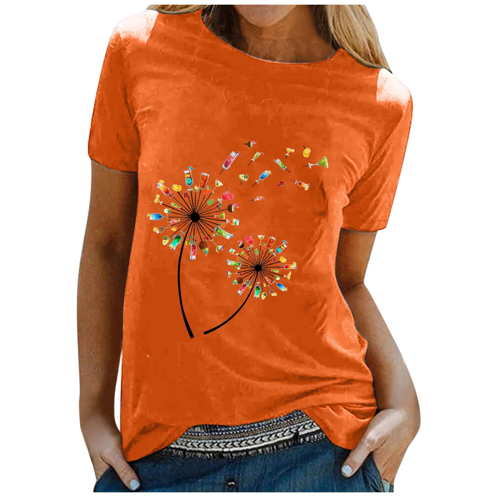 Orange Solid Color Western Strapless Neckline Top main image 0