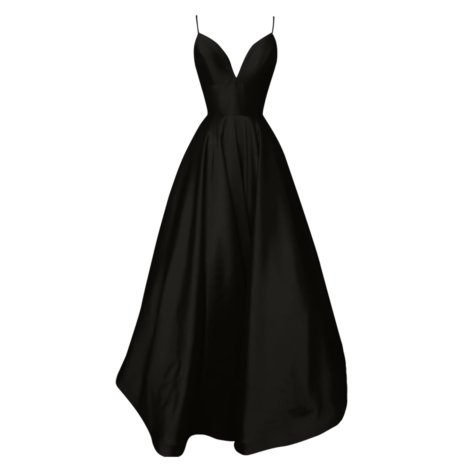PXEVL Women's Formal Dresses Sexy Deep V-Neck Spaghetti Strap Wedding ...