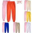 thumbnail image 1 of PXLKNZH 2 Pcs Joggers for Women Men,High Waist Cinch Bottom Baggy Sweatpants with Pockets Athletic Workout Hiking Pants Khaki,XL, 1 of 3