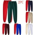 thumbnail image 1 of PXLKNZH 2024 Cinch Bottom Sweatpants Women's Casual High Waisted Pockets Joggers Unisex Sport Workout Active Baggy Lounge Trousers 2 Pack Army Green,S, 1 of 3