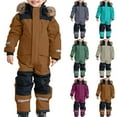 thumbnail image 1 of PXLKNZH Kid's Girls Boys One Piece Snowsuits Overalls Ski Suits Jackets Coats Jumpsuits Winter Outdoor Waterproof Snowboarding 1-15Years Sky Blue,6 Years, 1 of 7
