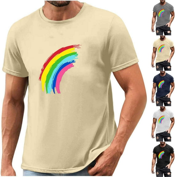 PXLKNZH Men's Short Sleeve Graphic T-shirts Summer Casual Round Neck Tops Novelty Print Loose Fit Pullover Holiday Sales,Black,M