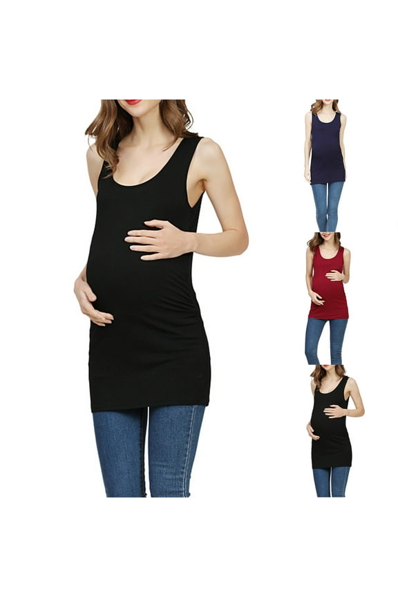 Nursing_Tank Tops for Womens Maternity Nursing_Sleeveless Tops 2025 Summer Cool Pregnancy Mama Postpartum Clothes Black,XXL