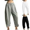 thumbnail image 1 of PXLKNZH Sweat Pants for Women Elastic Waisted Fleece Cinch Bottom Lounge Pants Casual Loose Fit High Rise Jogger Sweatpants Black,M, 1 of 7