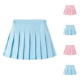 thumbnail image 1 of PXLKNZH Toddler Baby Girls Skirts Skorts Elastic High Waist Plain Pleated Skirts for Girls Skater Uniform Running Sports Tennis Skater Skirt 2-15Years Pink,2-3 Year, 1 of 3