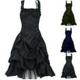 thumbnail image 1 of PXLKNZH Women's Corset Gothic Dress Halloween Sleeveless Medieval Dresses Holiday Party Costume Black S, 1 of 2