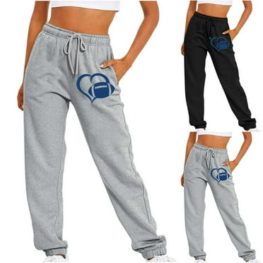 PXLKNZH Womens Cinch Bottom Sweatpants Baggy Lightweight High Waisted Printed Travel Pants Casual Comfy Lounge Pants with Pockets 2024 Lightning Deals Gray,S