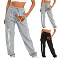 thumbnail image 1 of PXLKNZH Womens High Waisted Sweatpants 2024 Fashion Football Printed Drawstring Jogger Sweat Pants Cinch Bottom Workout Trousers Fall Outfits Black,XL, 1 of 7