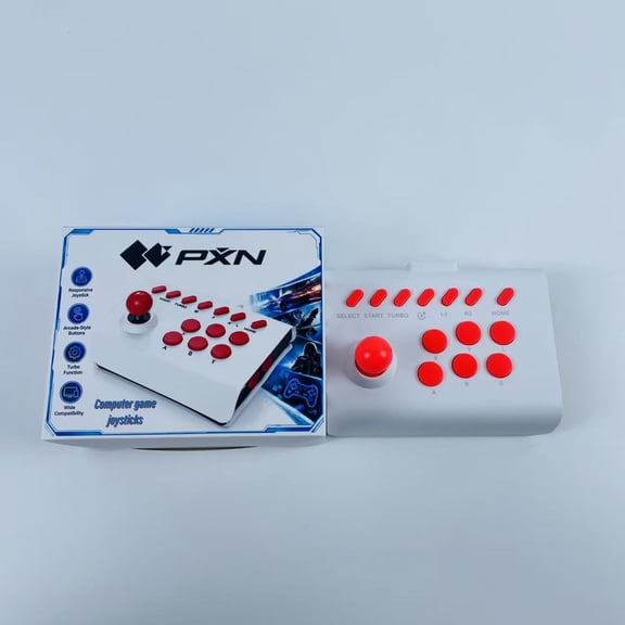 PXN Computer game joysticks,Computer Game Joystick, Arcade-Style Fight Stick Controller with Responsive Joystick, Multi-Function Buttons