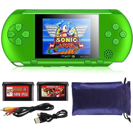 PXP3 Handheld Video Game Console Slim Includes 100 Games (Balck)