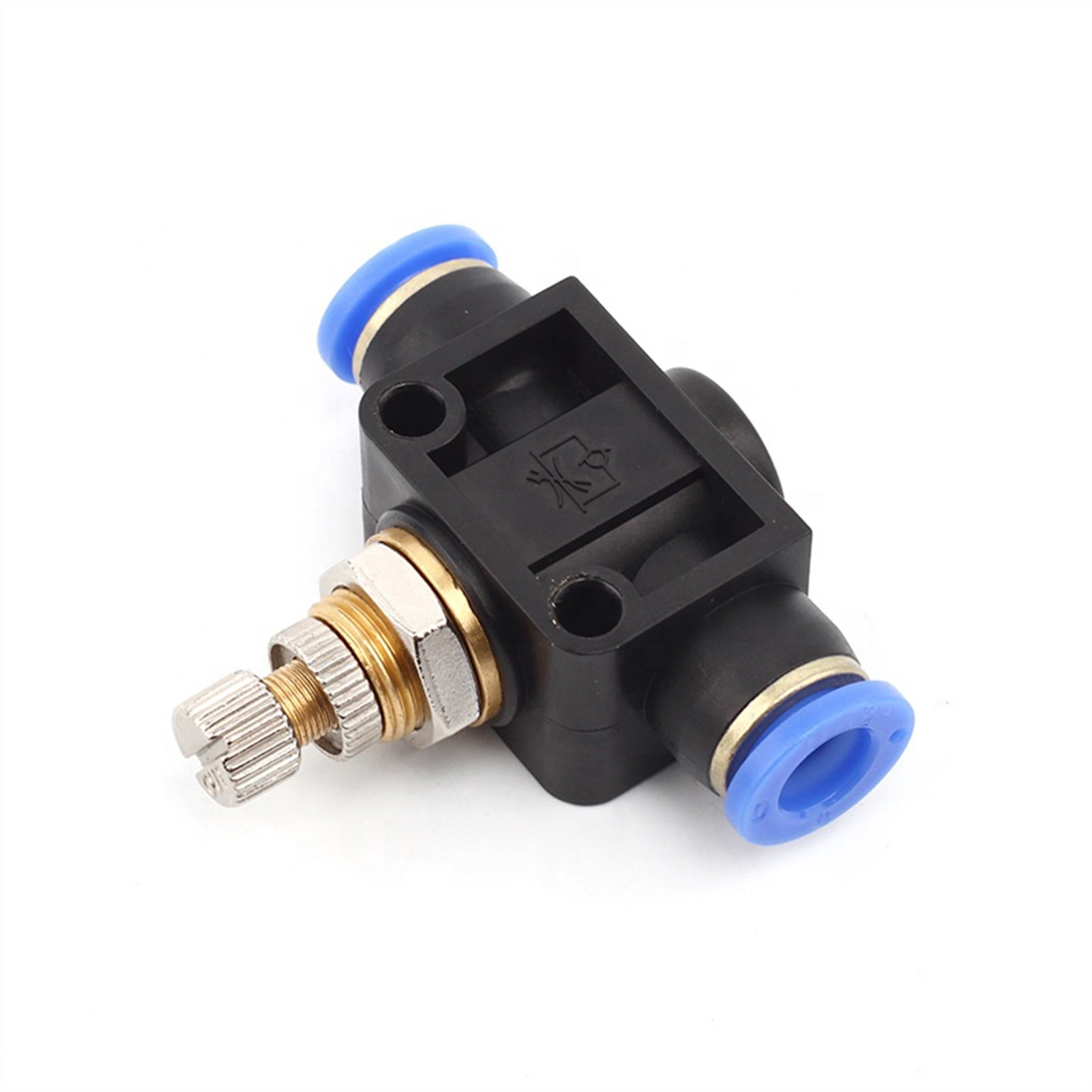 1-Piece Pneumatic Fitting Push-In Hose Connector – OD 12mm, Quick Coupling Air/Water Tube, White (PZA-WHITE)