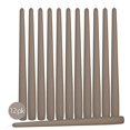 thumbnail image 1 of PYAN-12 Pack Tall Taper Candles - 10 Inch Taupe Gray Dripless, Unscented Dinner Candle - Paraffin Wax with Cotton Wicks - 8 Hour Burn Time, 1 of 3