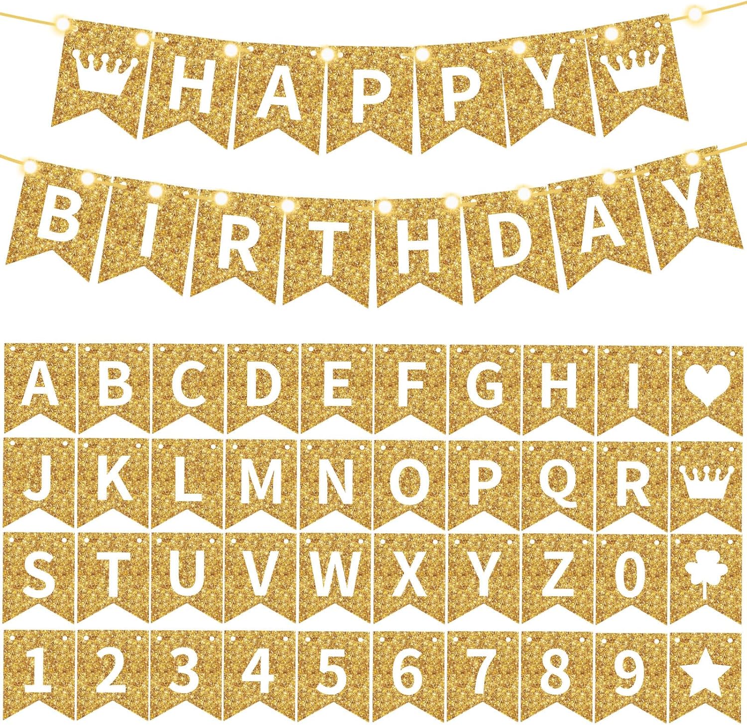PYAN-135 Pcs DIY Banner Custom Letters Kit Make Your Own Banner for ...