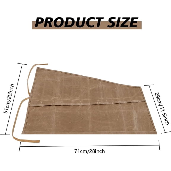 PYAN-14 Pockets Tool Roll Organizer,Wrench Roll Up Pouch,Wrench Organizer & Tool Pouch,Roll Up Tool Bag,Wrench Roll,Tool Organizer Bag,Roll Up Pouch for Electrician,HVAC,Plumber,Carpenter or Mechanic