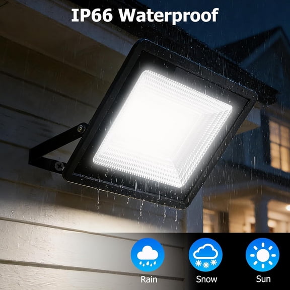 PYAN-2 Pack LED Flood Lights 50W, 5500lm Bright Led Work Light,6500k Daylight White LED Lights, IP66 Waterproof Patio Lighting Outdoor with 5FT Cord