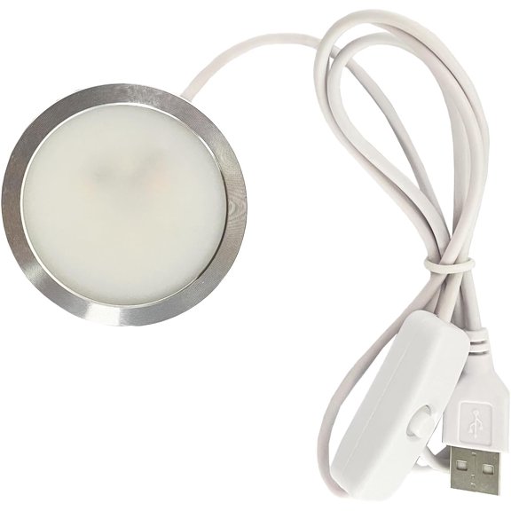 PYAN-2-Pack USB 5V Puck Light 3D Printer LED Kit 3 Switchable and Adjustable Color Temperatures Ideal for Wardrobes, Cabinets, Display Cases, and Parties