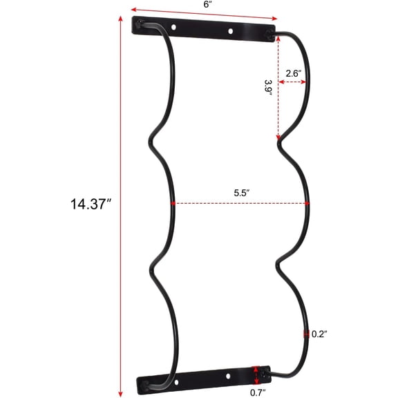 PYAN-2 Pack Under Counter Wine Racks, Wine Bottle Holder Under Cabinet Iron Wine Storage Rack for 6 Liquor Bottles