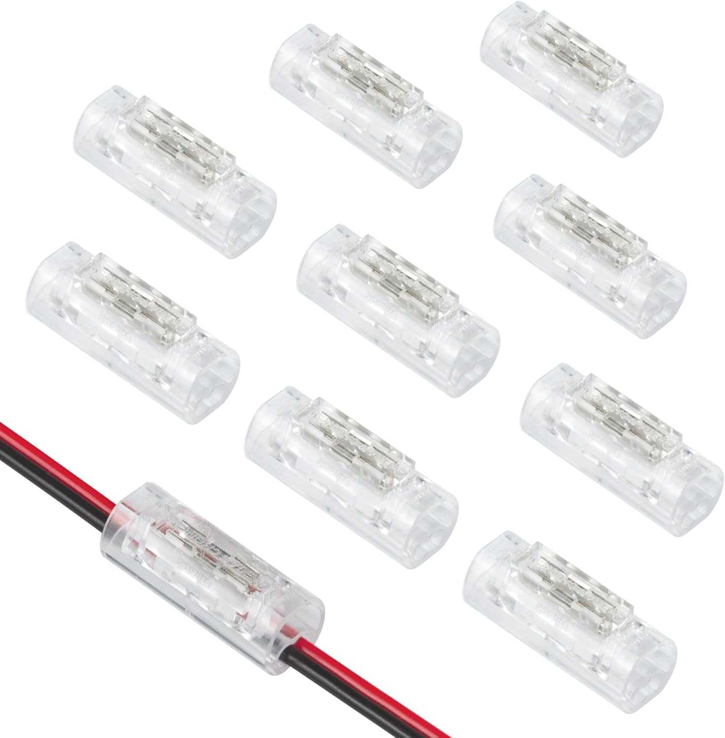 Led Connector 2 Pin Mini PYAN-2 Pin LED Strip Light Wire to Wire Connectors (10 Pack) 564123 ...