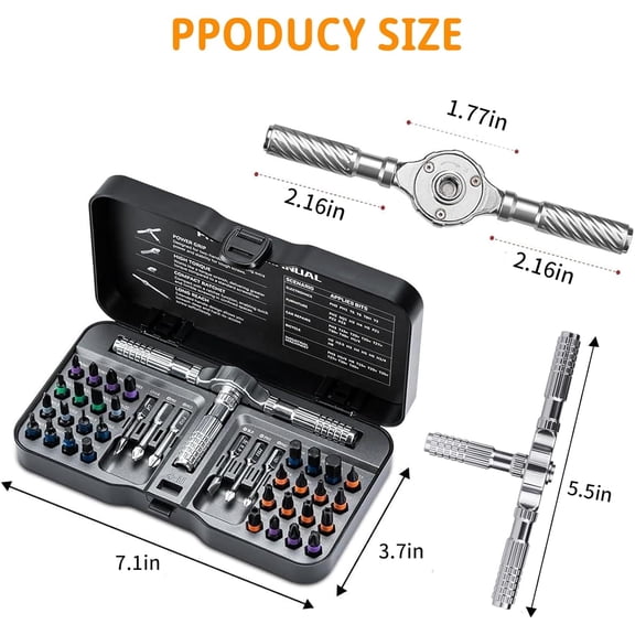 PYAN-2025 Christmas New 40-in-1 Ratchet Screwdriver Set, Portable DIY Magnetic Screwdriver Set for Home, Electronic Equipment Bicycle Repairs