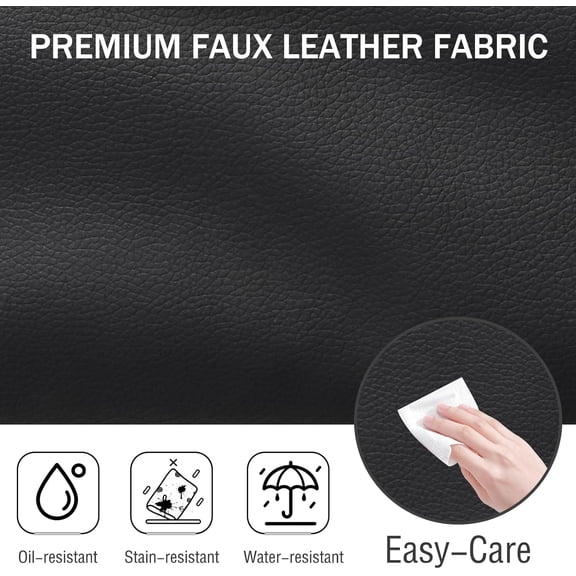 PYAN-2PCS Storage Bins Box with Lids Decorative PU Leather Fabric Baskets Cubes with Handles PP Plastic Board Foldable Washable Lidded Clothing Shelf Closet Organizer Container (Black, Small)