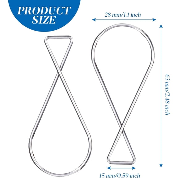 PYAN-300 Packs Hook Clips Ceiling Tile Hooks T-bar Drop Ceiling Clips for Office, Classroom, Home and Wedding Decoration, Hanging Sign from Suspended Tile/Grid/Drop Ceilings