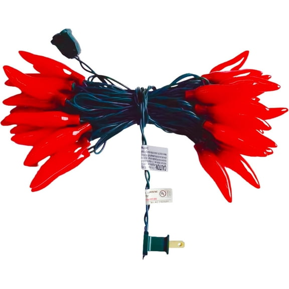 PYAN-35 Red Pepper Decorative Lighting String, Commercial Grade LED Chili String Lights 18 FT, for Christmas, Easter, Kitchen, Garden, Patio, Living Room.