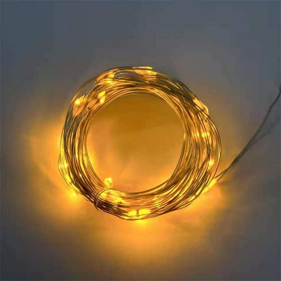 PYAN-4 Pack Battery Operated Dewdrop Led Lights,Indoor Mini Fairy Lights With Timer Function,For Wedding Home Parties Christmas Holiday Decoration,6 Hours on/18 Hours Off ,30 Count LEDs,10 Feet (Yell