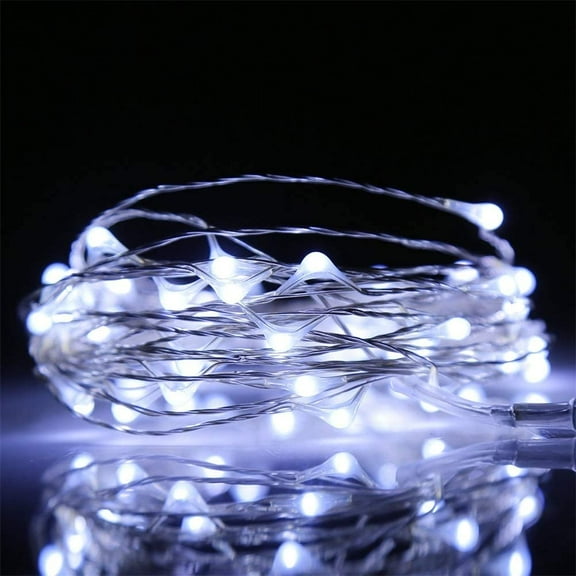 PYAN-4 Pack Battery Operated Dewdrop Led Lights,Indoor Mini Fairy Lights with Timer Function,for Christmas and Halloween Lighting Decoration,6 Hours on/18 Hours Off,30 Count LEDs,10 Feet