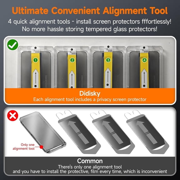 PYAN-4-Pack for Samsung Galaxy S25 Plus Privacy Screen Protector Tempered Glass, [Fingerprint Unlock Support], [4 Fast Alignment Tools], Effortless Auto Installation, 25 Anti-Spy, 9H Hardness