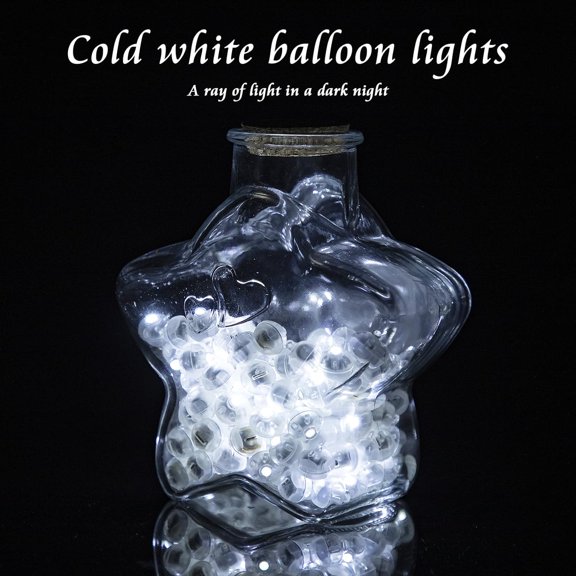 PYAN-50pcs Balloon Lights Mini Led Lights Round Long Standby Time Ball Lamps Paper Lantern Balloon Lamps for Birthday Party Christmas Halloween Decoration White