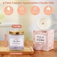 thumbnail image 1 of PYAN-6 Pack Christmas Teacher Appreciation Gifts Scented Candles Bulk Large 7 oz Soy Wax Thank You Teacher's Day Graduation Retirement Gifts Jar Candles Set Bundle Long-Lasting Scents for Women, 1 of 3