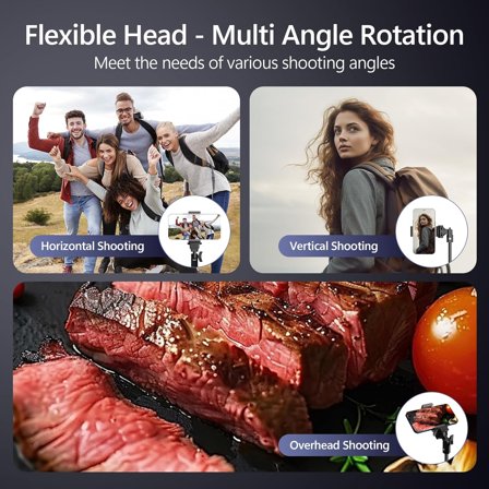 PYAN-70" Flexible Phone Tripod for iPhone, Overhead Cellphone Holder &Camera Stand with Gooseneck and Remote, Selfie Stick for Video Recording, Live Streaming, Cooking, Vlogging, Fitness