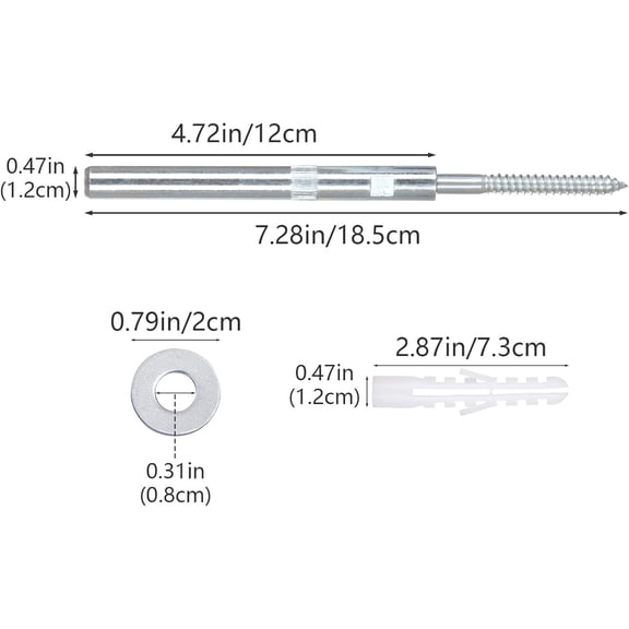 PYAN-8 Pack Floating Shelf Bracket, 5 inch Floating Shelves Brackets Hidden Shelf Bracket, Blind Shelf Supports Metal Brackets for Floating Wood Shelves(Screws and Wall Plugs Included)
